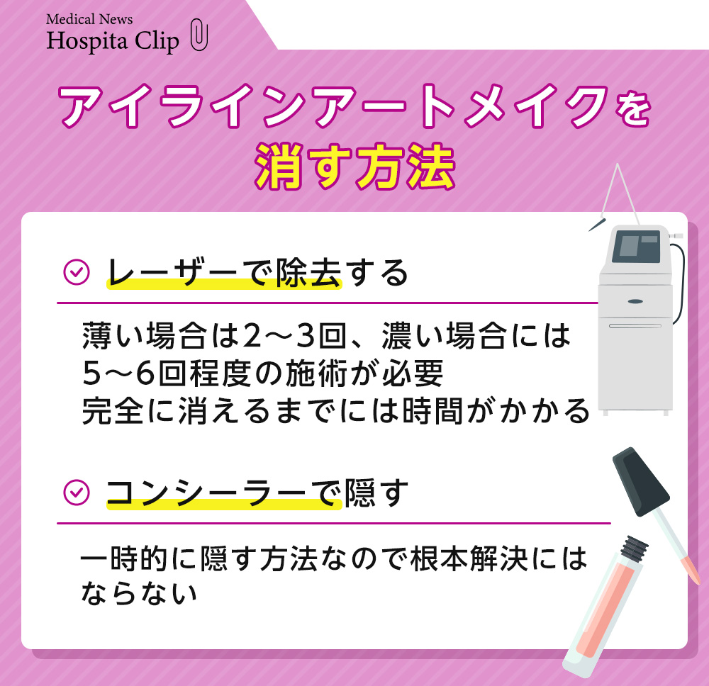 アイラインアートメイクを消す方法