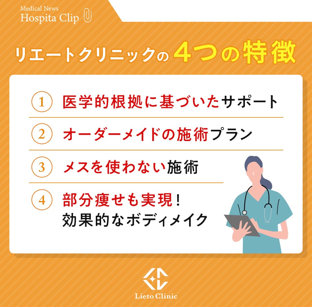リエートクリニックの4つの特徴